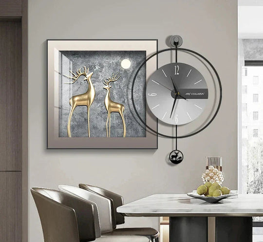 Moderne Wanduhr für Wohn- und Esszimmer mit Geräuschlosem Quarzmechanismus 15