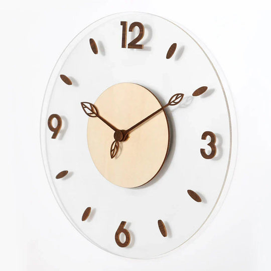 Moderne Wanduhr mit Holzoberfläche 5