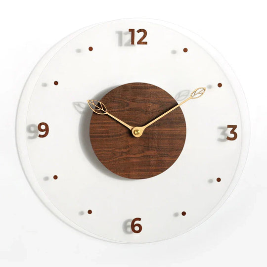 Moderne Wanduhr mit Holzoberfläche 7