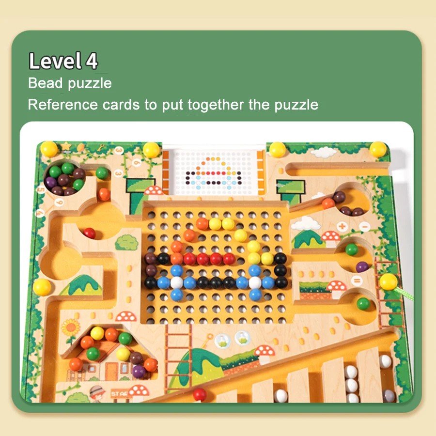 Montessori Magnetlabyrinth für Kinder – Lernspiel mit Zahlen und Farben 6