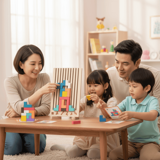 Montessori Stapelspiel Holzspielzeug für Kinder, Fördert Kreativität und Feinmotorik 1