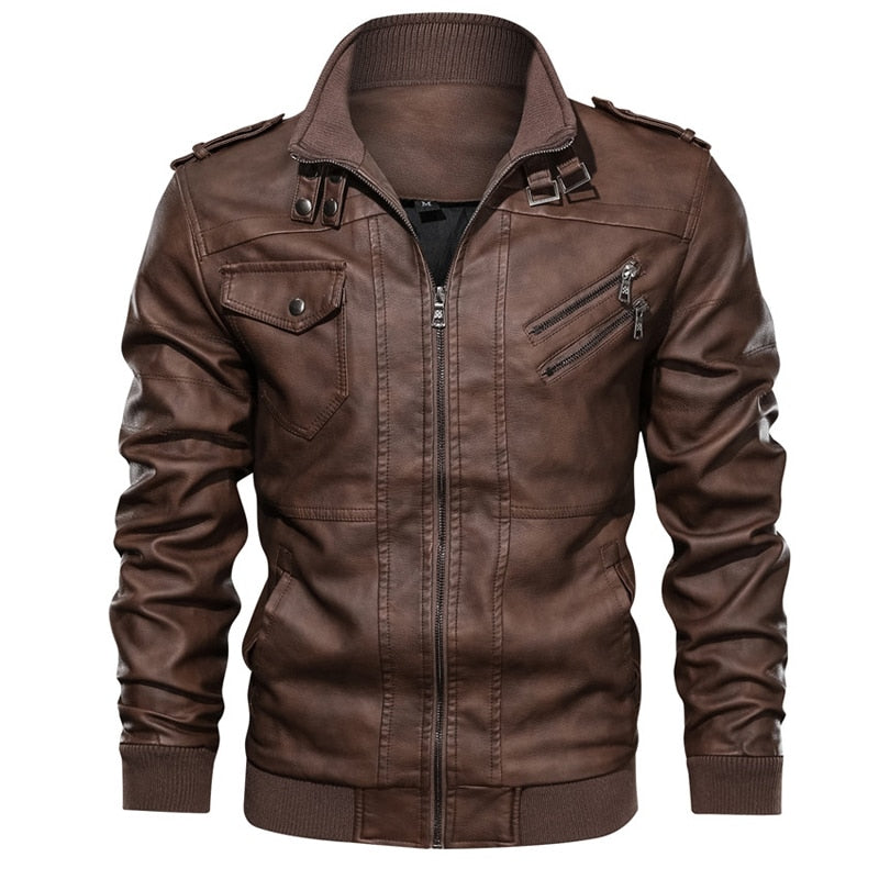 Motorrad-Lederjacke Für Männer