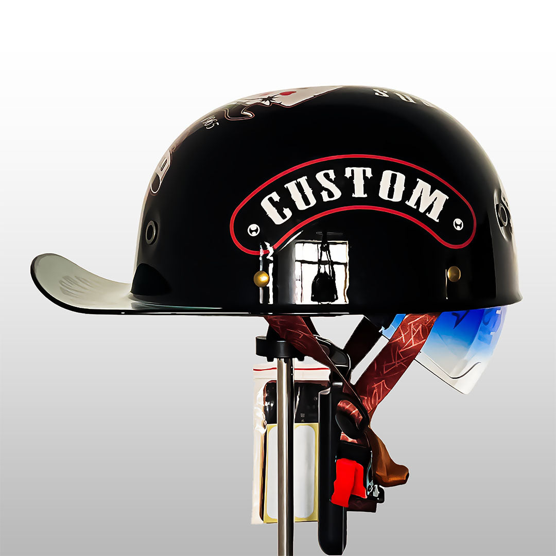 Motorradhelm im Baseball-Cap Look für Herren 15