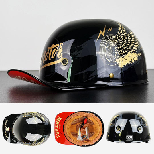 Motorradhelm im Baseball-Cap Look für Herren 6