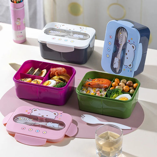 Multifunktionale Bento-Lunchbox mit vielseitigen Fächern für Damen und Herren 3