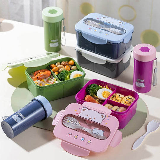 Multifunktionale Bento-Lunchbox mit vielseitigen Fächern für Damen und Herren 7