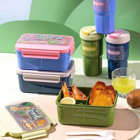Multifunktionale Bento-Lunchbox mit vielseitigen Fächern für Damen und Herren 8