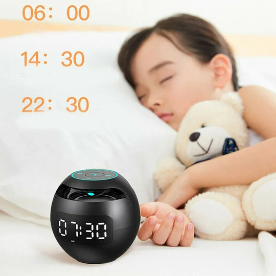 Multifunktionale Weckeruhr mit Bluetooth Lautsprecher und Nachtlicht 5