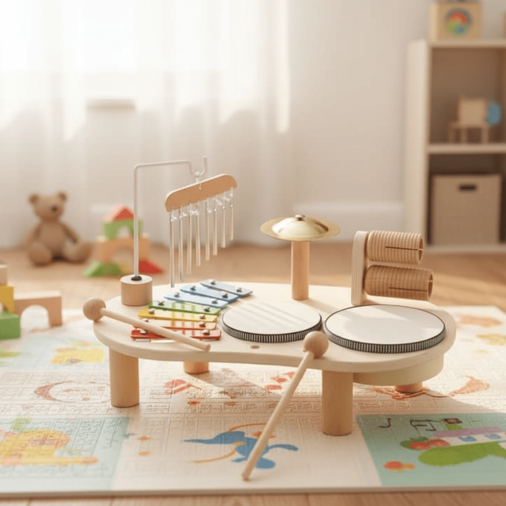 Musikalisches Holzspielzeug-Set für Babys ab 12 Monaten 0