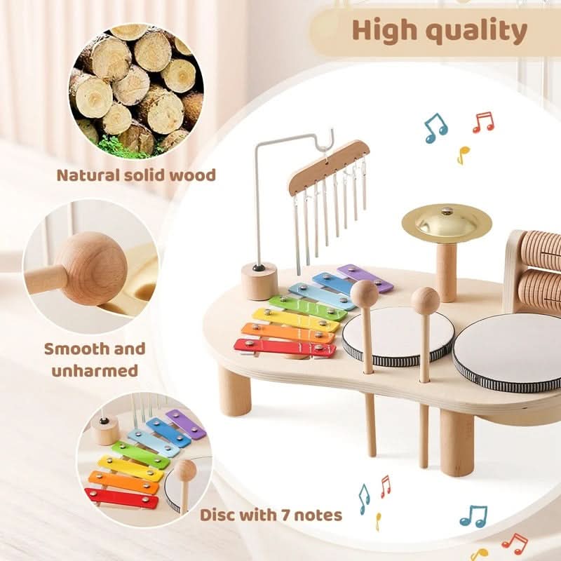 Musikalisches Holzspielzeug-Set für Babys ab 12 Monaten 2