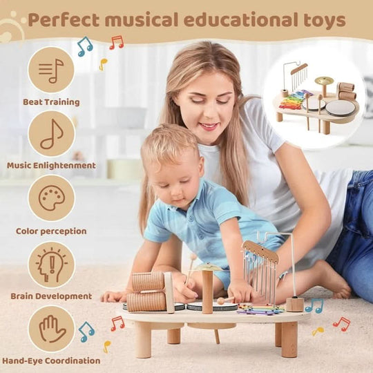 Musikalisches Holzspielzeug-Set für Babys ab 12 Monaten 3
