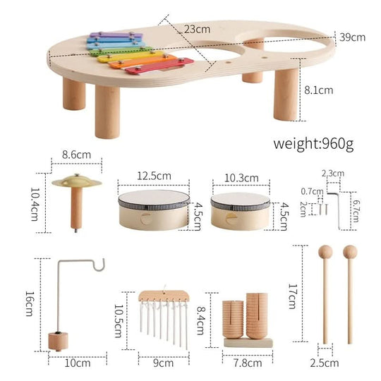 Musikalisches Holzspielzeug-Set für Babys ab 12 Monaten 5