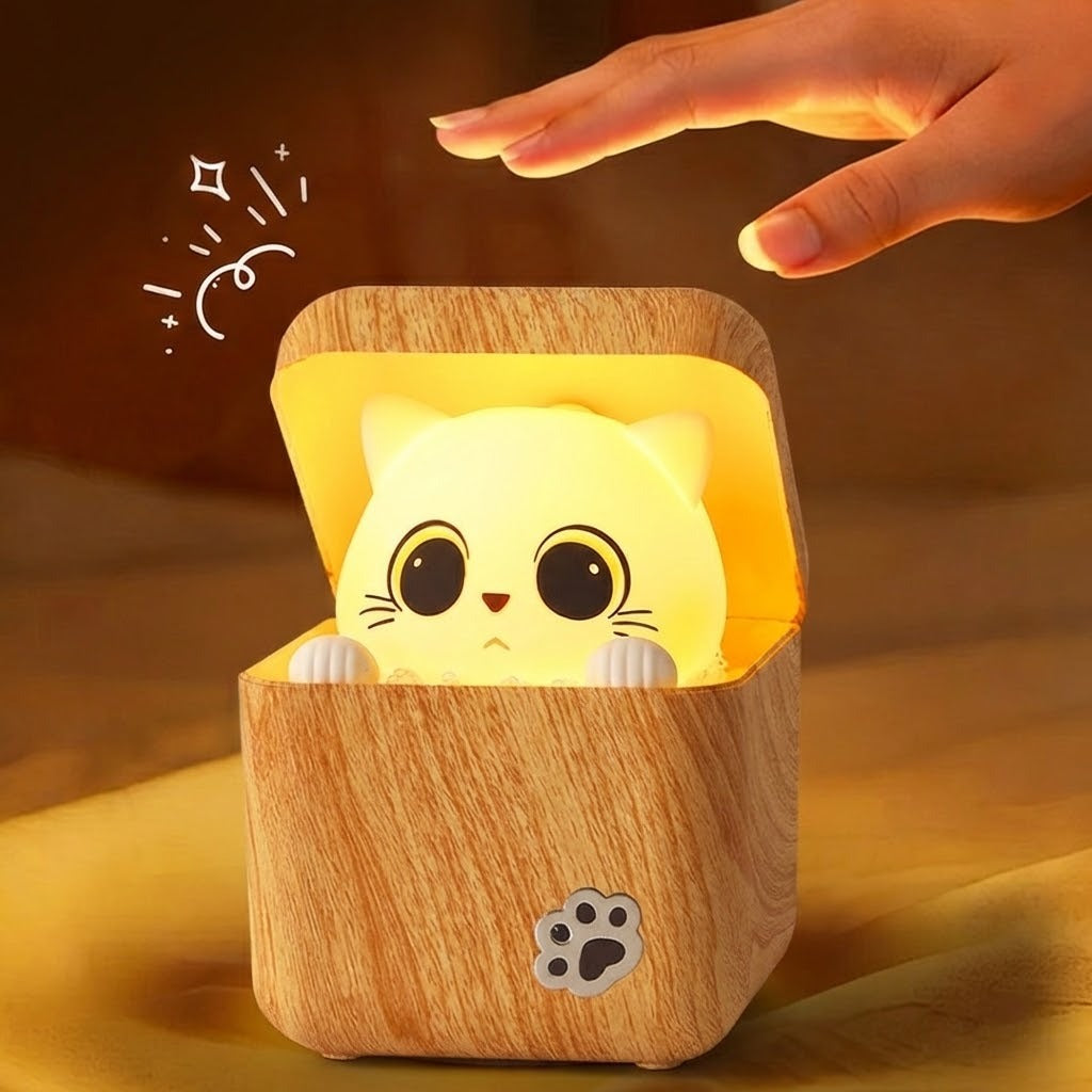 Nachtlicht Kinder Peekaboo Katzenlampe Dimmbar für Schlafzimmer und Kinderzimmer 5
