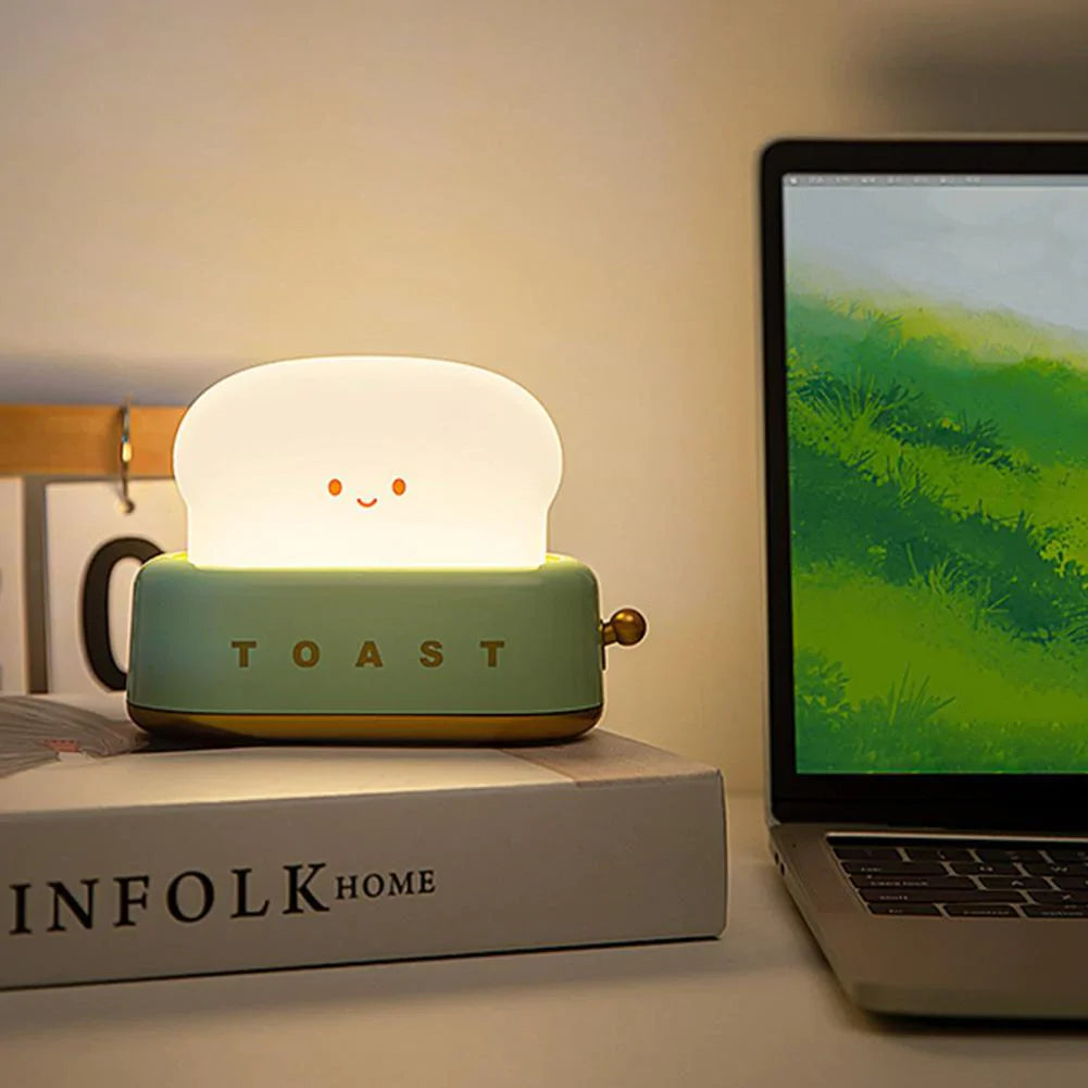 Nachtlicht Kinder Toaster Design mit Verstellbarer Helligkeit – Lustige Nachttischlampe für Kinderzimmer und Badezimmer 3