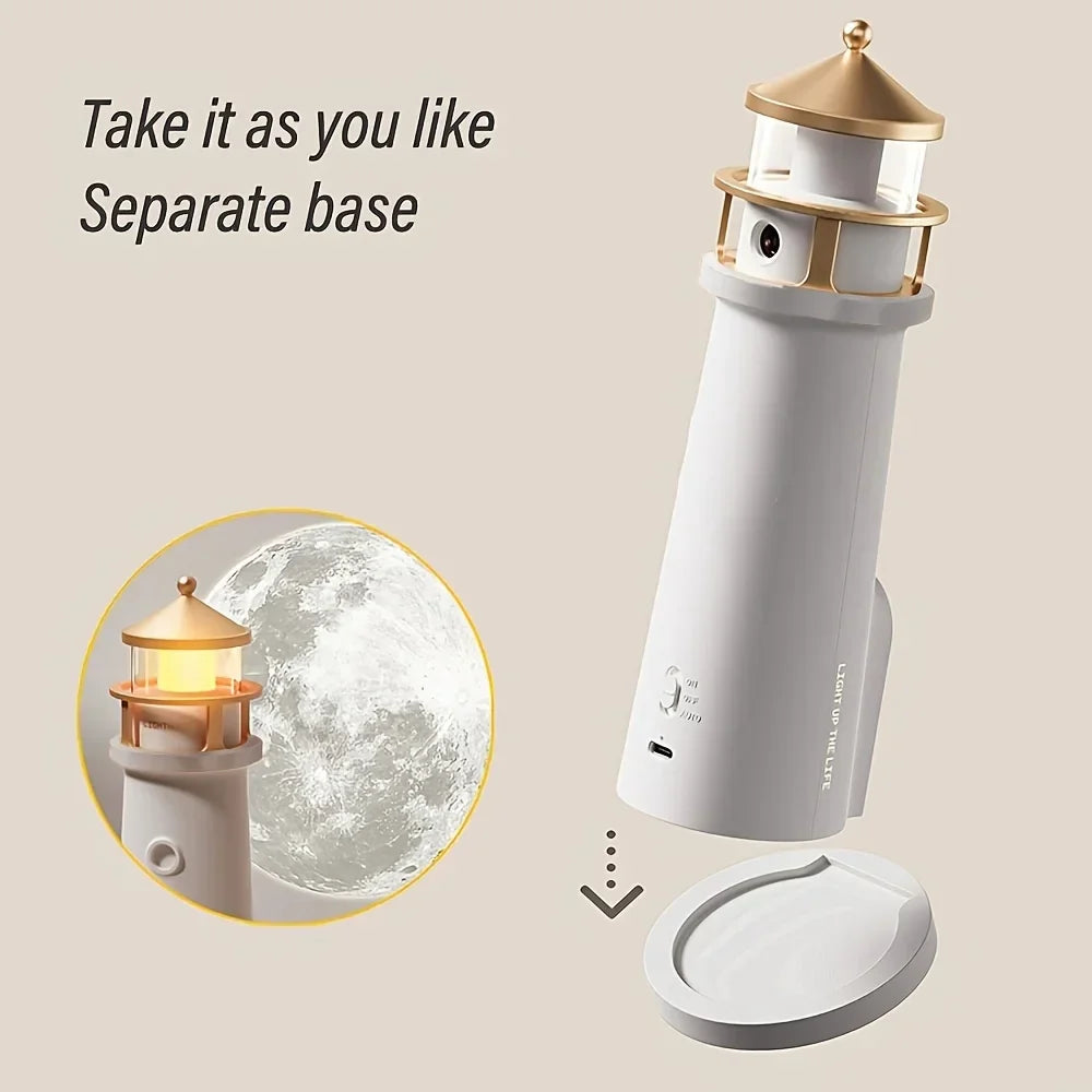 Nachtlicht Kinderzimmer Leuchtturm mit Monddesign - Bewegungsaktivierte Nachtlampe für Schlafzimmer 5