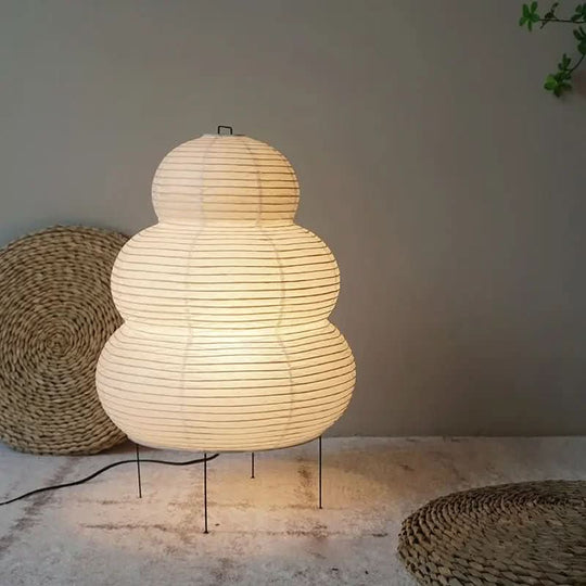 Nachttischlampe Japanisches Design mit Sanftem Licht für Wohnzimmer und Schlafzimmer 3