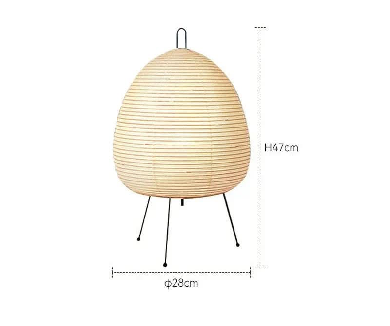 Nachttischlampe Japanisches Design mit Sanftem Licht für Wohnzimmer und Schlafzimmer 4