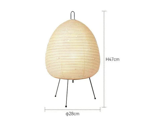 Nachttischlampe Japanisches Design mit Sanftem Licht für Wohnzimmer und Schlafzimmer 4