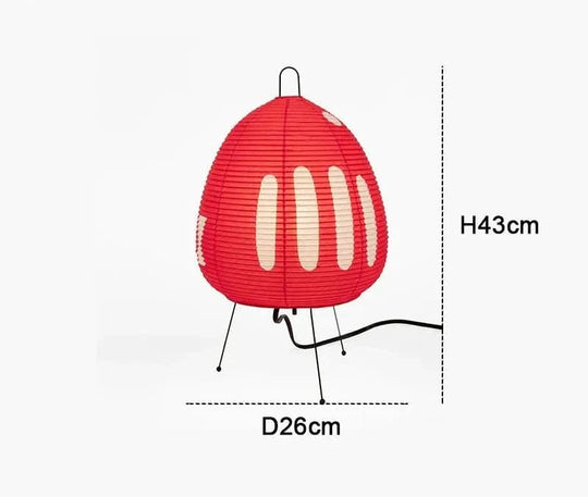 Nachttischlampe Japanisches Design mit Sanftem Licht für Wohnzimmer und Schlafzimmer 7