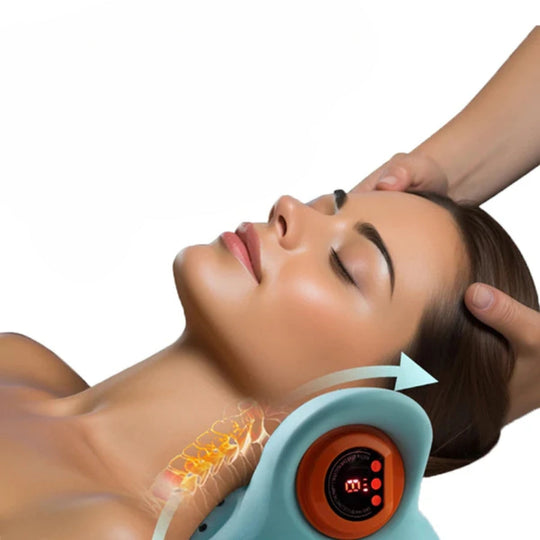 Nackenmassagegerät für Erholung und Muskelpflege, Tragbares Nacken Entspannungsgerät mit Anpassungsfähigem Design 0