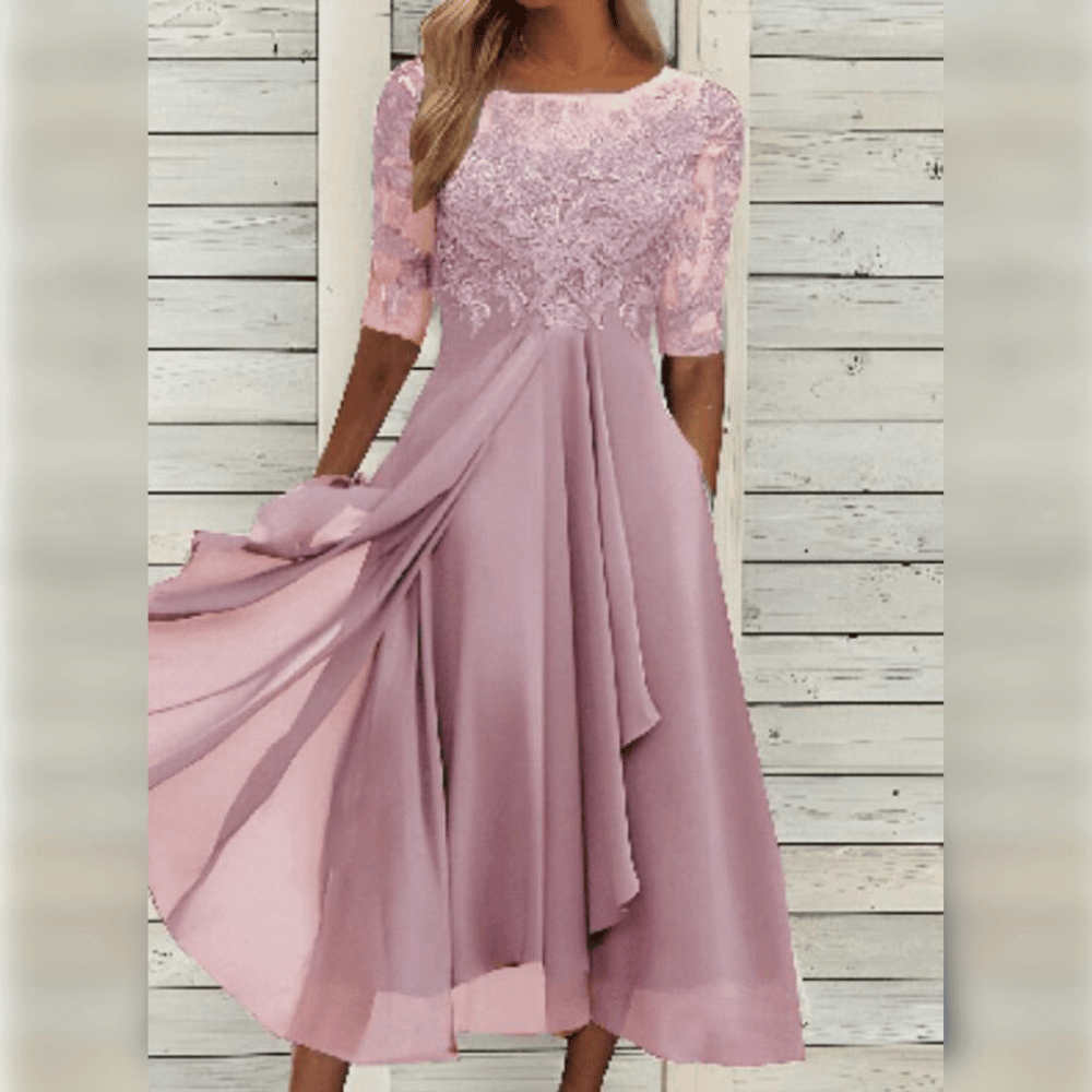 Variant image for Damen Midi Kleid Elegantes Design Leichtes Material für Hochzeitsgast und Sommerveranstaltungen-34