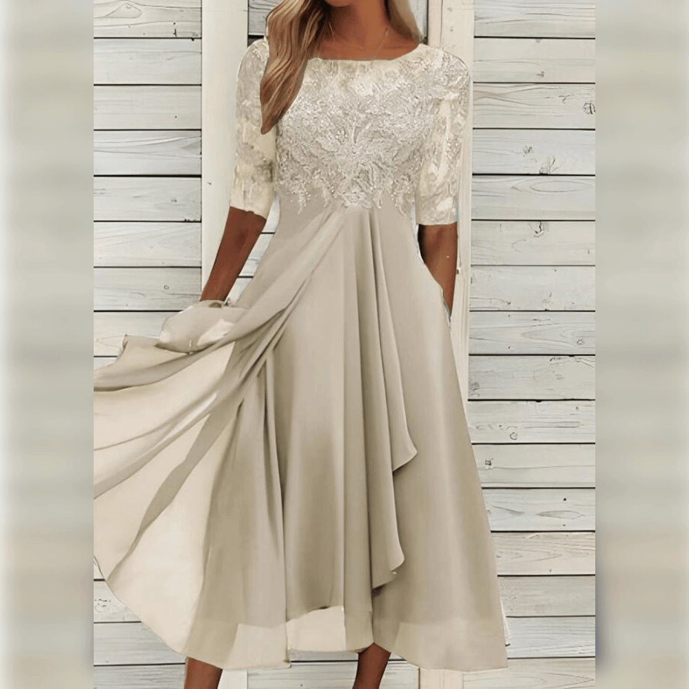 Variant image for Damen Midi Kleid Elegantes Design Leichtes Material für Hochzeitsgast und Sommerveranstaltungen-41