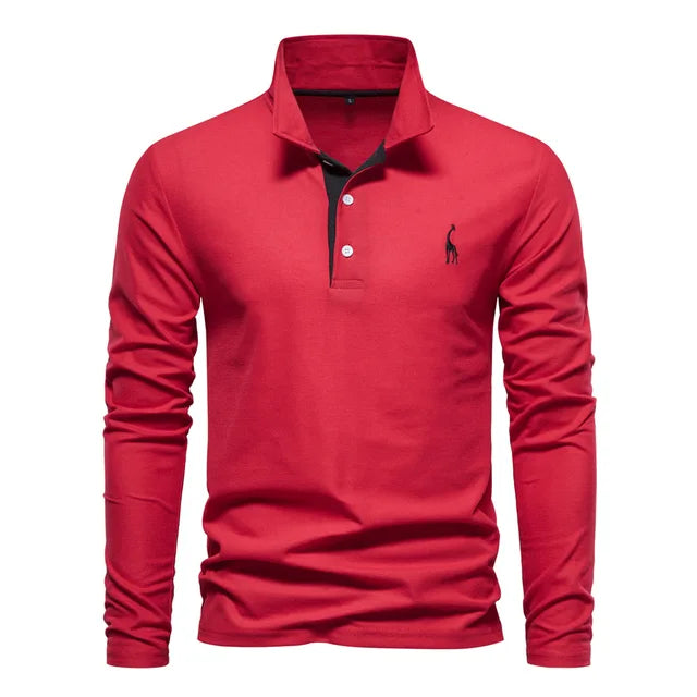 Variant image for Herren Langarmshirt Polo Stil Atmungsaktive Baumwolle für Komfort und Eleganz-8