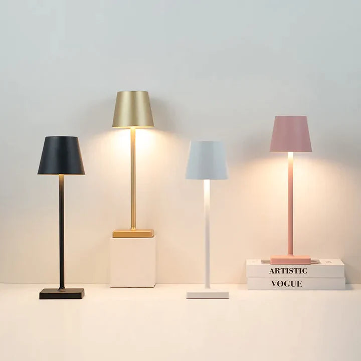 Kabellose Tischlampe LED Weiß Modern Elegantes Design für Innen- und Außenbereich-1