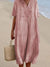 Variant image for Damen Strandkleid Blau Lässig V-Ausschnitt Atmungsaktiv Baumwolle-21