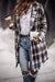 Variant image for Damen Winter Mantel Karomuster Lockere Passform 100% Wolle-15