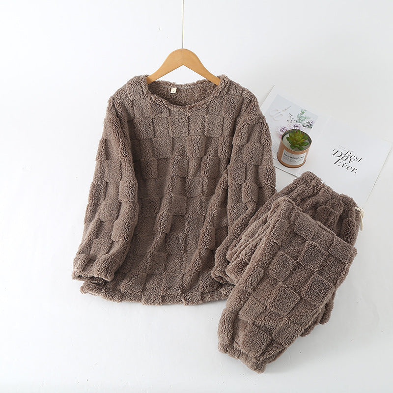 Kariertes Winter-Pyjama-Set für Frauen
