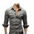 Herren Denim Hemd Retro Stil mit Knopf-Taschen
