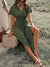 Damen Maxikleid Sommer Elegant V-Ausschnitt Leichtes Material-2