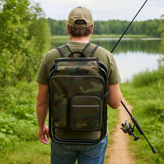 Outdoor Rucksack Mit Klappstuhl Und Kühlfach Für Abenteuer Im Freien 2