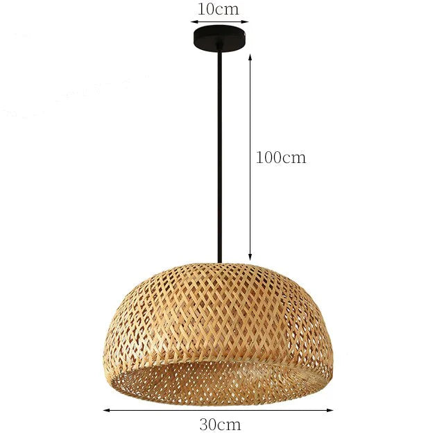 Pendelleuchte Rattan Stilvoll für Wohn- und Schlafzimmer 0