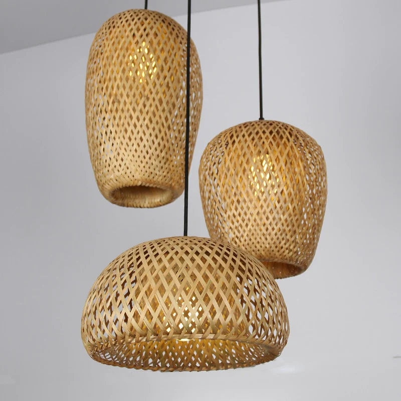 Pendelleuchte Rattan Stilvoll für Wohn- und Schlafzimmer 2