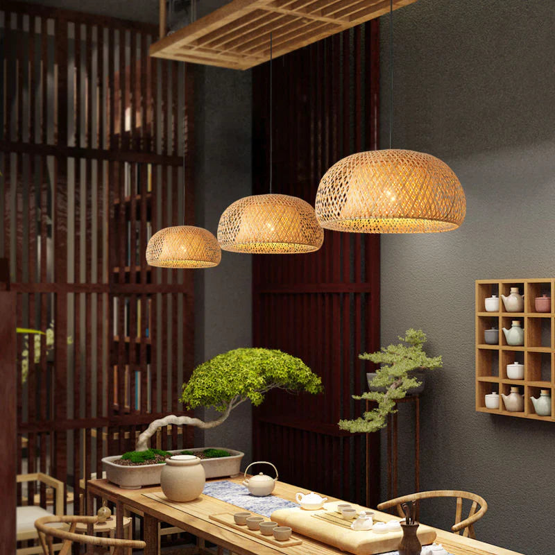 Pendelleuchte Rattan Stilvoll für Wohn- und Schlafzimmer 3