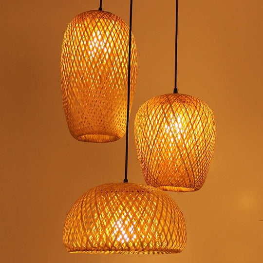 Pendelleuchte Rattan Stilvoll für Wohn- und Schlafzimmer 4