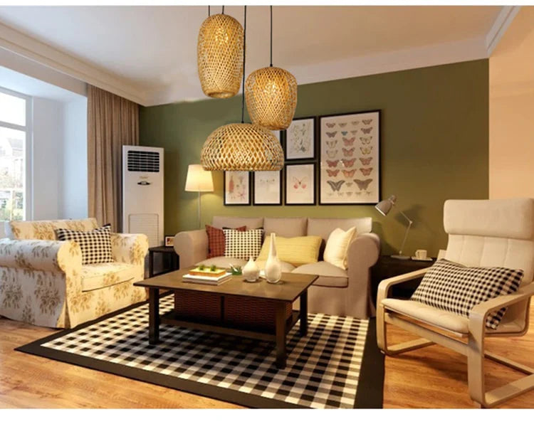 Pendelleuchte Rattan Stilvoll für Wohn- und Schlafzimmer 6