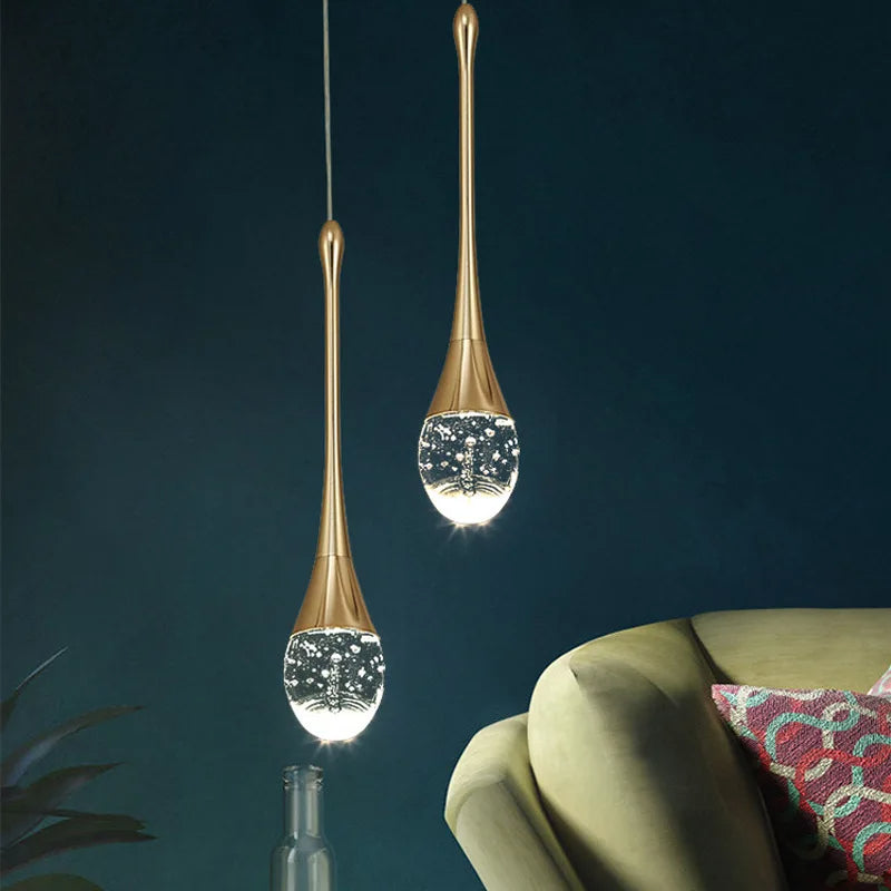Pendelleuchte Tropfenform für Esszimmer und Wohnzimmer, Hängelampe mit Warmweißem Licht 3