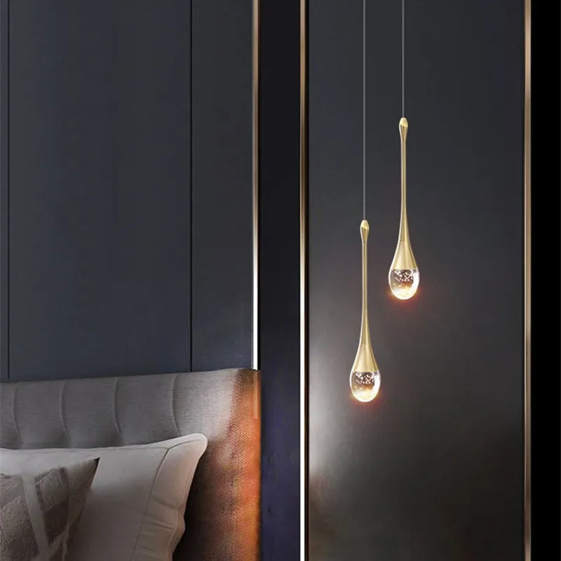 Pendelleuchte Tropfenform für Esszimmer und Wohnzimmer, Hängelampe mit Warmweißem Licht 7