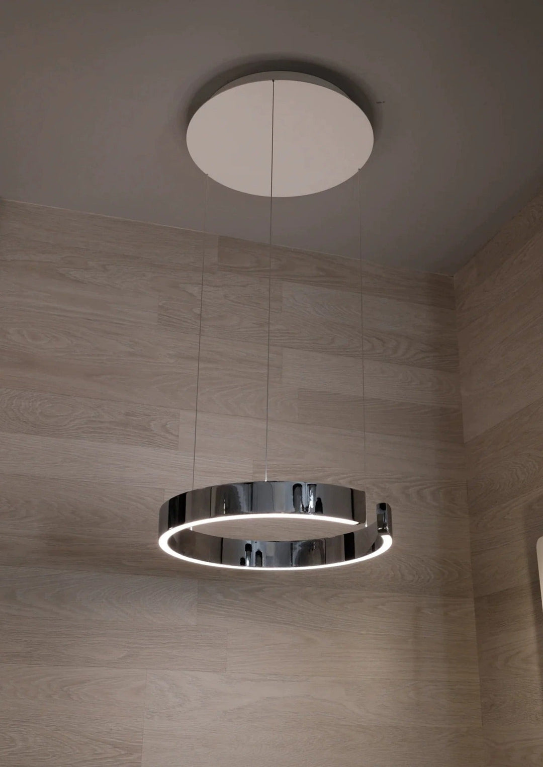 Pendelleuchte im Kreisdesign für Esszimmer und Wohnzimmer, Dimmbar, Höhenverstellbar, Energieeffiziente LED Hängelampe 7