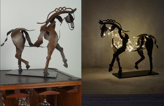 Pferdestatue aus Metall – Handgefertigtes Dekorationselement 1