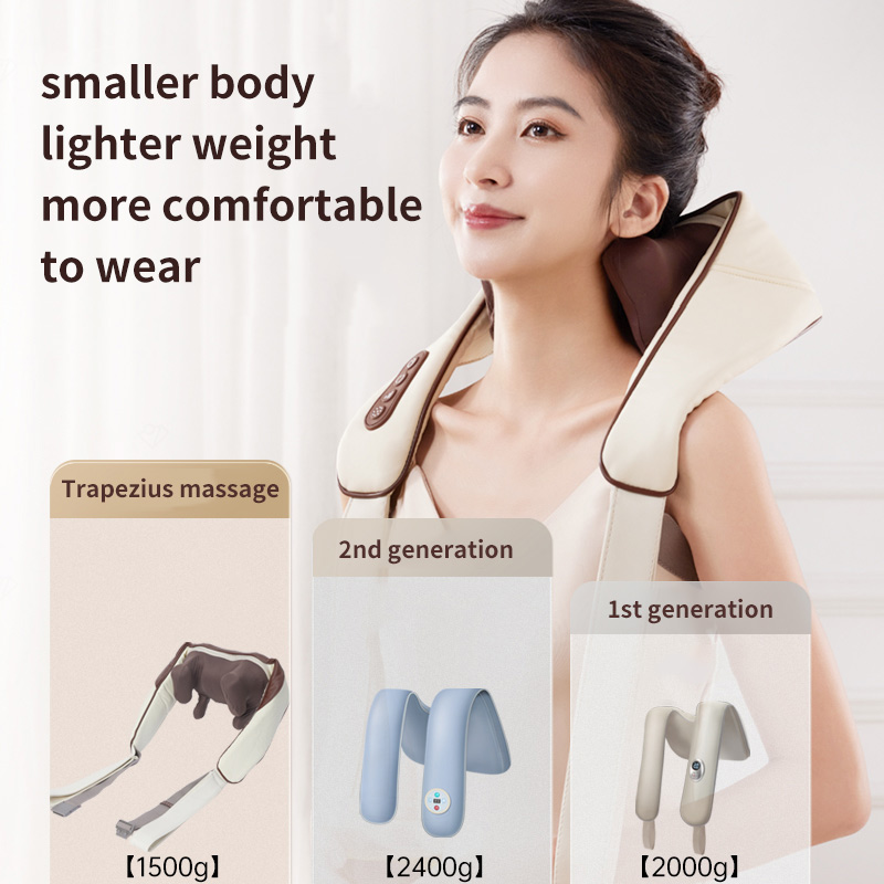 Ergonomisches Ganzkörpermassagegerät für Nacken und Rücken mit Temperaturregelung, Tragbar und Komfortabel-3