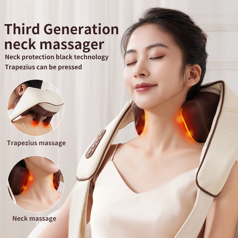 Ergonomisches Ganzkörpermassagegerät für Nacken und Rücken mit Temperaturregelung, Tragbar und Komfortabel-2