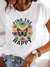 Variant image for Damen T-Shirt Bedruckt Modernes Design Atmungsaktive Baumwolle-37