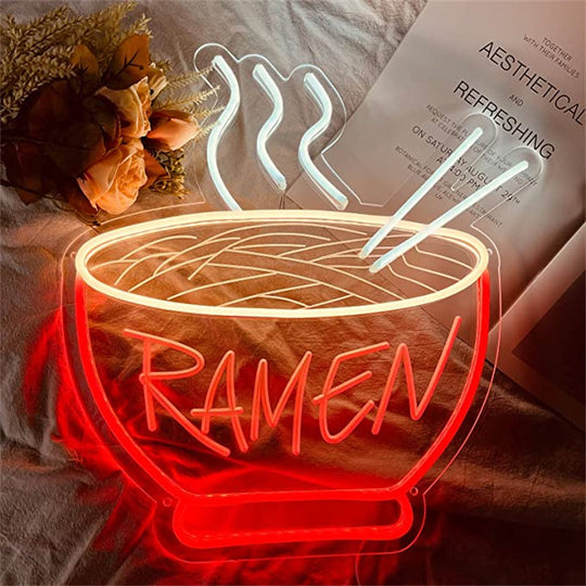 Ramen Neonlichtschild für Fans, Modernes Deko-Element für Küche und Wohnraum 3