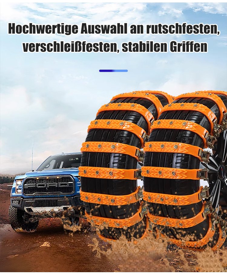 Reifenkette für Autos Rutschfest für Schnee und Eis 3
