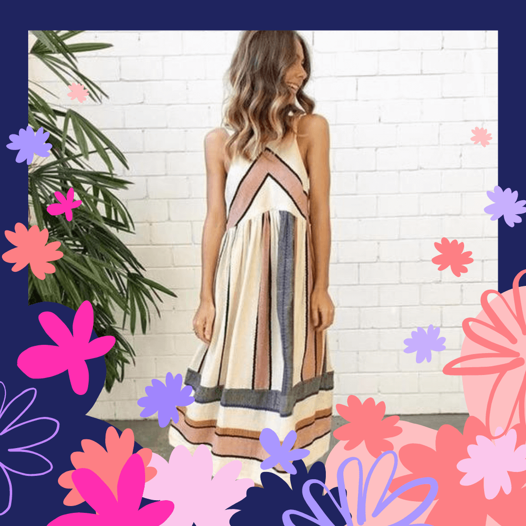 Retro Ärmelloses Sommerkleid