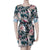 Retro Floral Langärmeliges Kleid